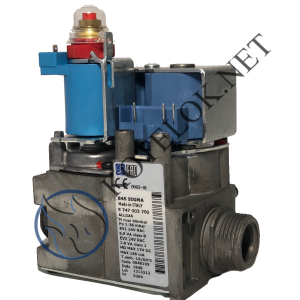 0.845.105 Газовый клапан 845 Sigma Bosch/Buderus 8747003700 - Запасные части для отопительного оборудования
